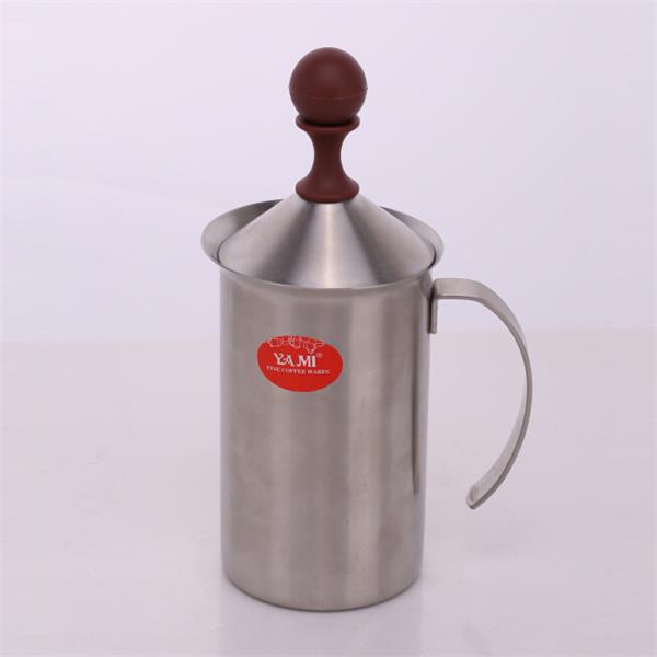 亞光雙層不銹鋼奶泡器  300cc