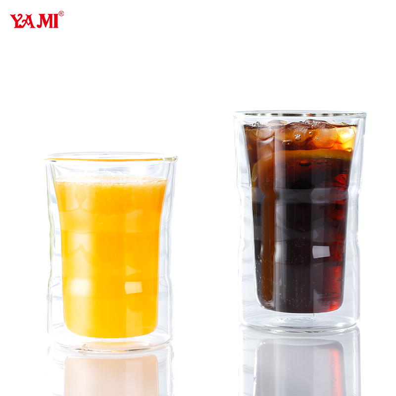 竹節(jié)雙層玻璃杯280cc-大圖1